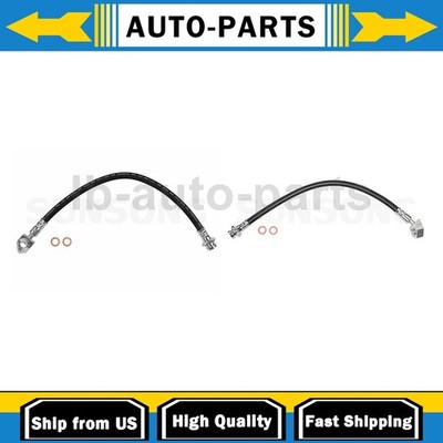 2X Front Brake Line Hose Sunsong For For Nissan Pickup 1995 1996 1997