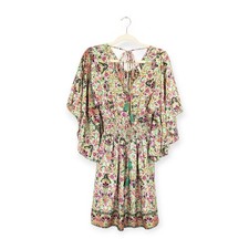 Raga Women Dress Multicolor Tassle Kimono Bohemian Boho Mini Dress Size S