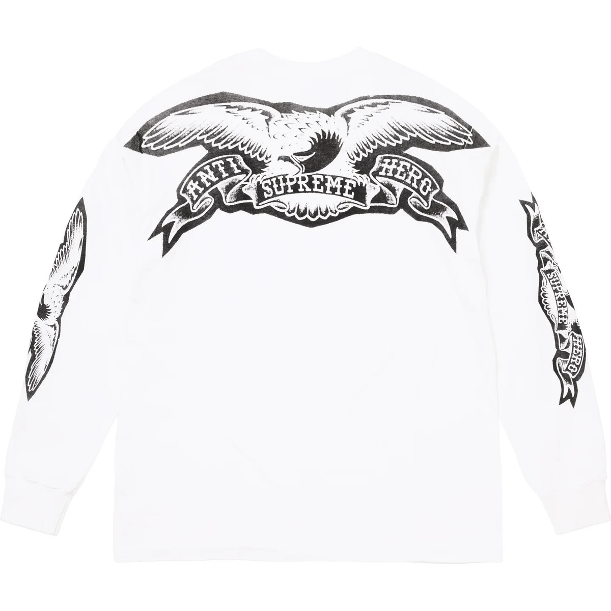 Supreme FW25 ANTIHERO Eagle Longsleeve L/S Tee White Size XXL New 