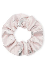 Ganni Metallic Scrunchie in Pale Lilac