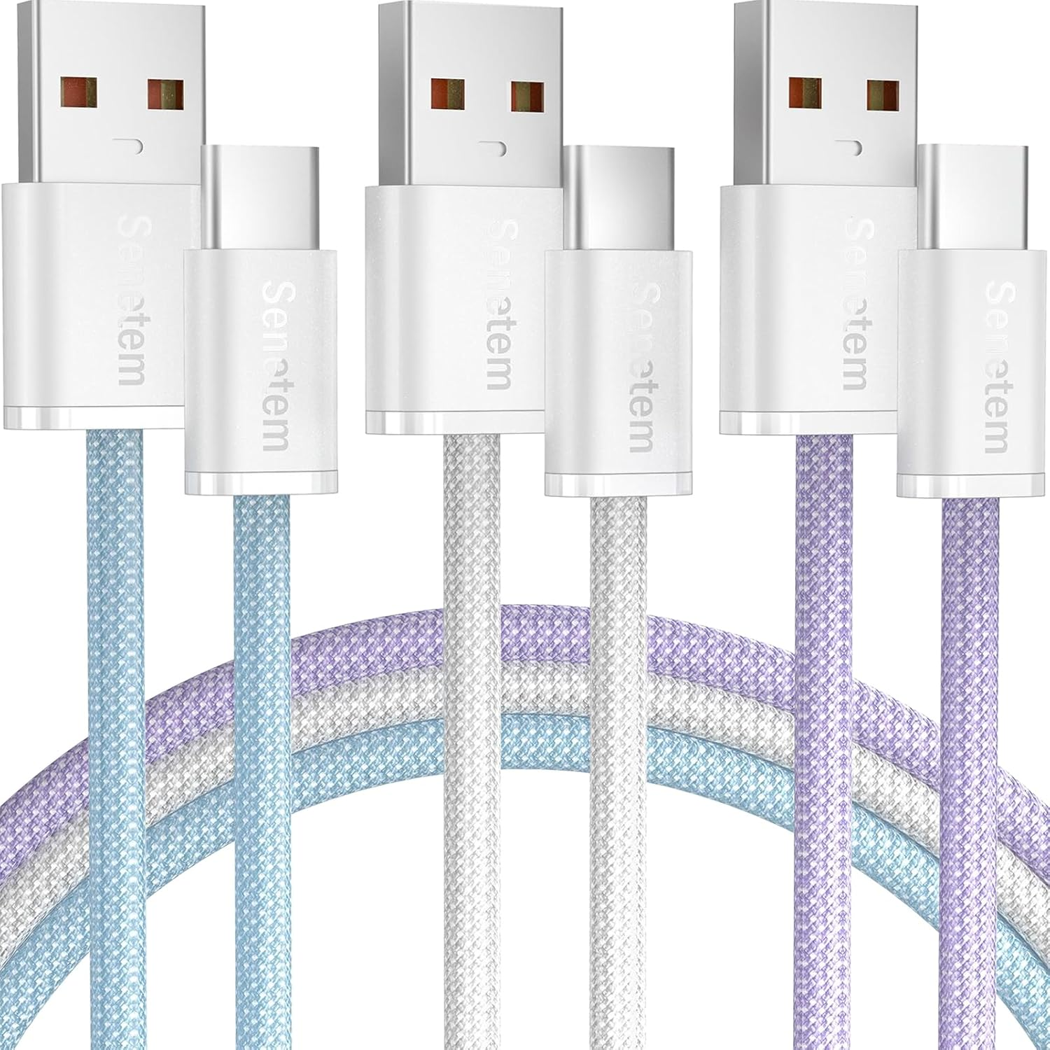 USB C Cable 10FT 3-Pack, USB a to USB Type C Long Charger Cord, 3A Fast Charging
