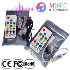 3Pin 4Pin 17Keys Led Music Controller DC USB WS2812B WS2815 5050 RGB Strip Light