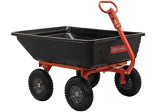 Agri-Fab 45-0594 4-Wheel Garden Cart, 500lb Tow Cap, 13" x 4" Knobby Trad Tires
