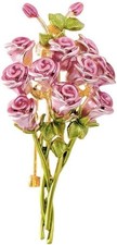 Anmpab Rose Flower Bouquet Brooch for Women Enamel Romantic Floral Corsage Lapel