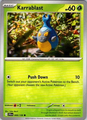 Karrablast 009/159 Common Journey Together Pokemon Near Mint