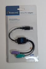 USB to Dual PS/2 Keyboard/Mouse Converter Cable Active Adapter, USB-2PS2B