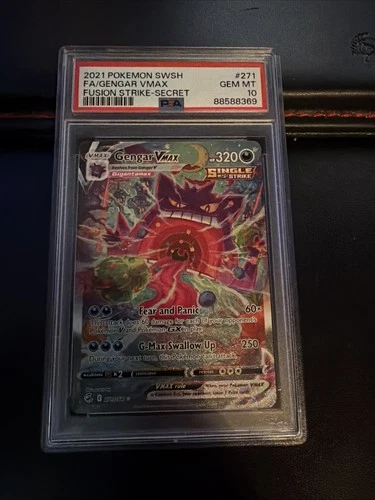 Gengar VMAX (Alternate Art Secret) 271/264 Swsh08: Fusion Strike Holo