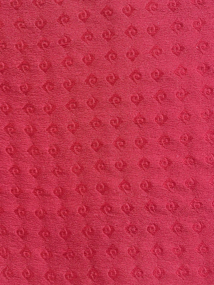 Pierre Cardin Pocket Square  Red with Logo 12 X 12 Vintage