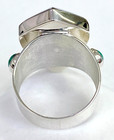 HSN Jay King Sterling Silver Australian Oasis Stone & Turquoise Ring Size 5 — photo 6