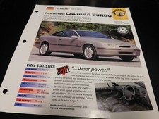 1992-1996 Vauxhall Opel Calibra Turbo Spec Sheet Brochure Photo Poster  93 94 95