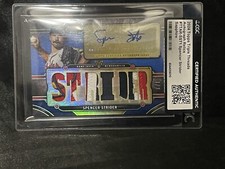 Spencer Strider 2024 Topps Triple Threads Auto Relic Sapphire CGC Certified 1/3