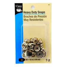 Dritz Heavy Duty Snaps Nickel - Size 24, 5/8 Inch, 7 Sets/Package 5-1
