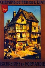 6090.Chemins de fer excursions en Normandie French Poster.Wall Art Decorative.