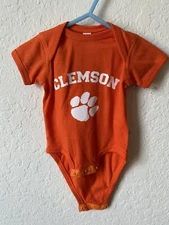 Two Feet Ahead Orange Baby Bodysuit Creeper Clemson Tigers  6 Months New w/ TAGs