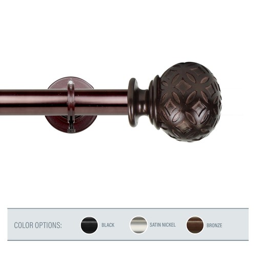 Imprint 1" Ceiling Curtain Rod Adjustable Drapery Rod (5 sizes, 3 colors) - Picture 6 of 6