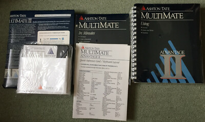 Multimate Software MULTIMATE Advantage II DISKS AND MANUALS SEALED vintage software by ...