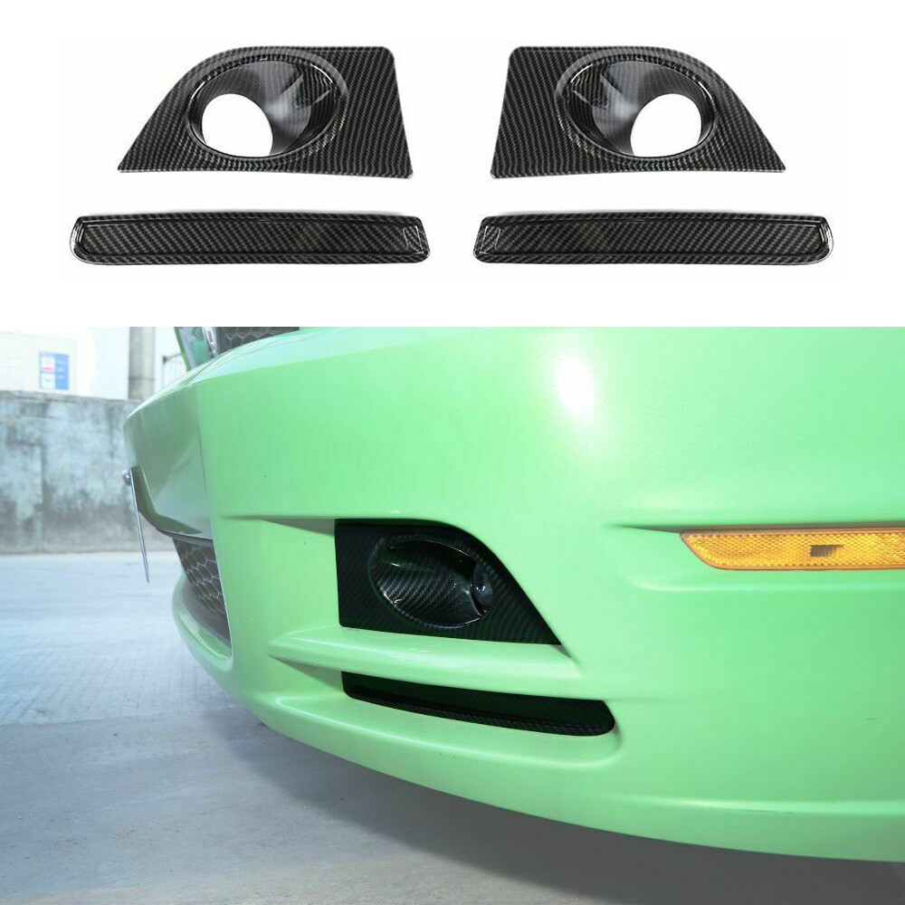 Carbon Fiber Front Fog Light Cover Trim For Ford Mustang 2010-2014 (2-Piece Set) SHINEKA