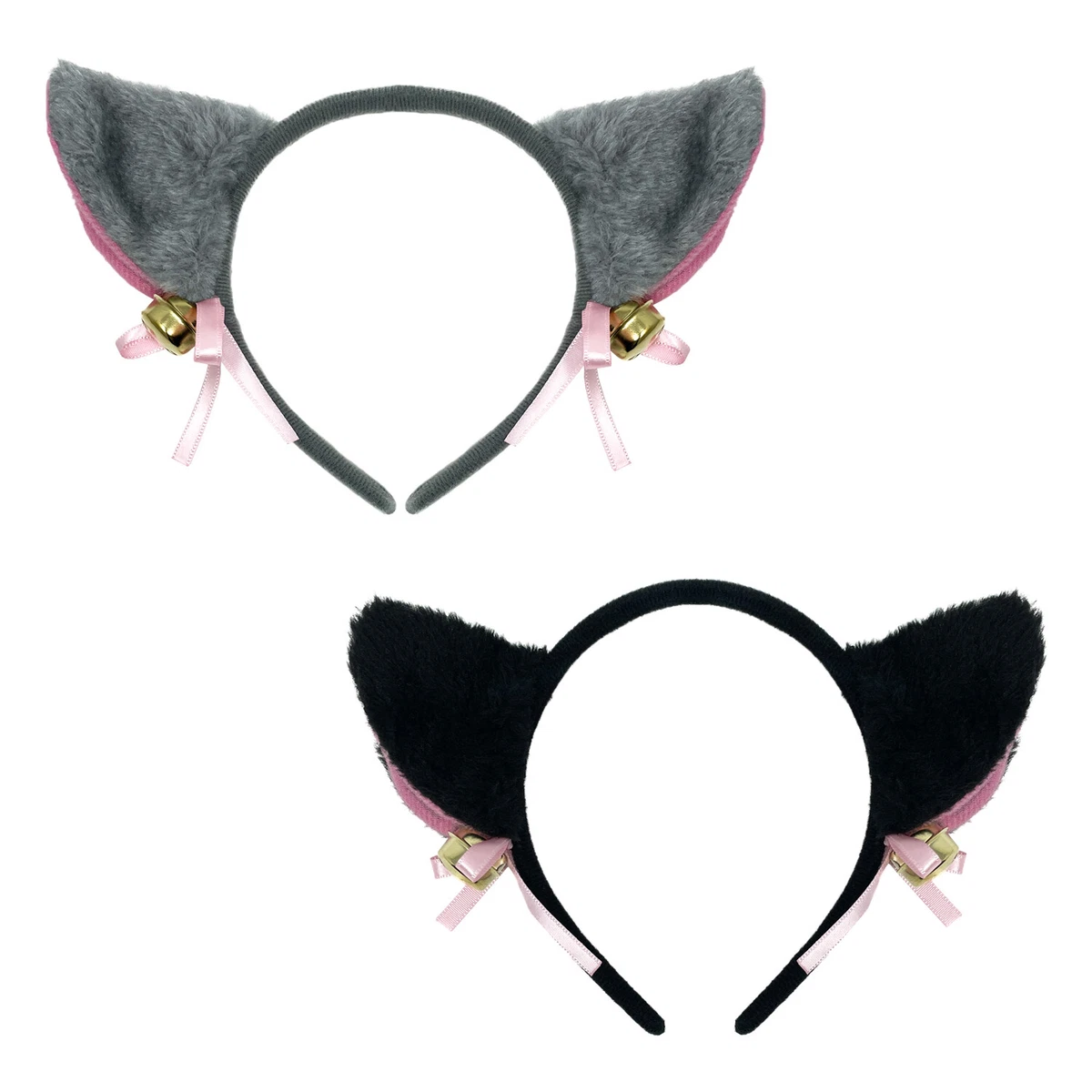 Balinco Katzenohren Haarreif & Herz Halsband, Kawaii Deko Dress, Plüsch