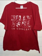 Port And Company Billy Joel In Concert Red T Shirt Ladies Size 3XL 