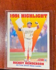 1992 Score 1991 Highlight Rickey Henderson