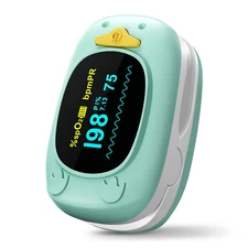Children Fingertip Pulse Oximeter Blood Oxygen Monitor SpO2 Heart Rate Monitor