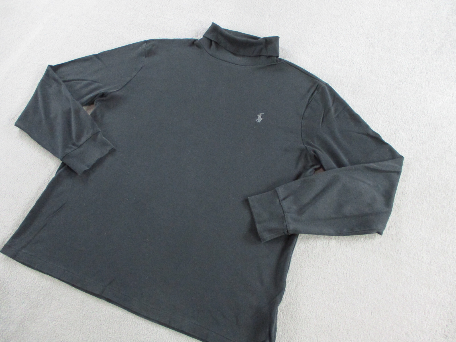 Polo Ralph Lauren uomo grande nera grigia pony collo alto manica lunga casual