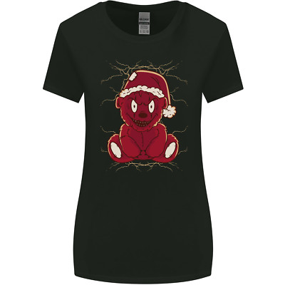 Evil Christmas Teddybär Xmas Damen T-Shirt breiter geschnitten