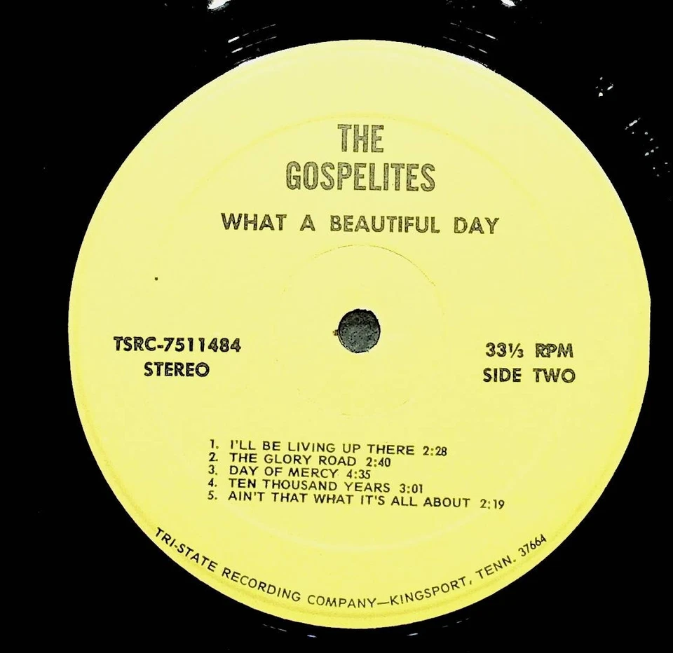 The Gospelites What A Beautiful Day Gospel Christian Vinyl LP Record VG+ Foto 3 de 4
