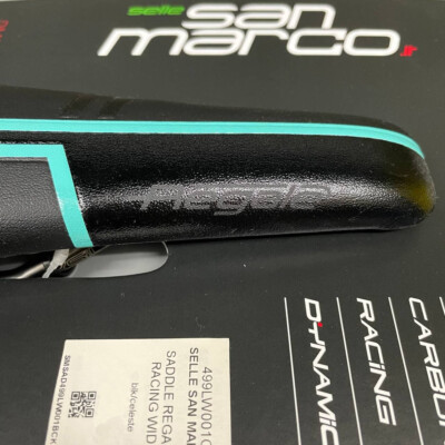 Selle San Marco Aspide Team Saddle Black Bianchi Celeste