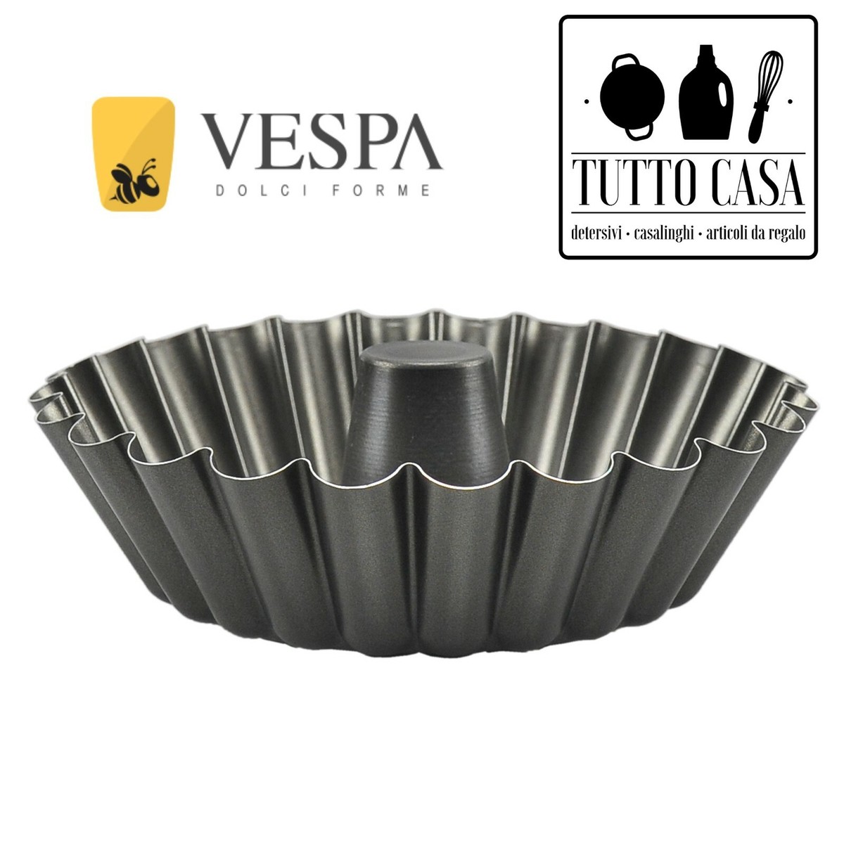 Stampo Per Baba' A Forma Di Margherita In Alluminio Antiaderente - Diametro 32 Cm, Made In Italy