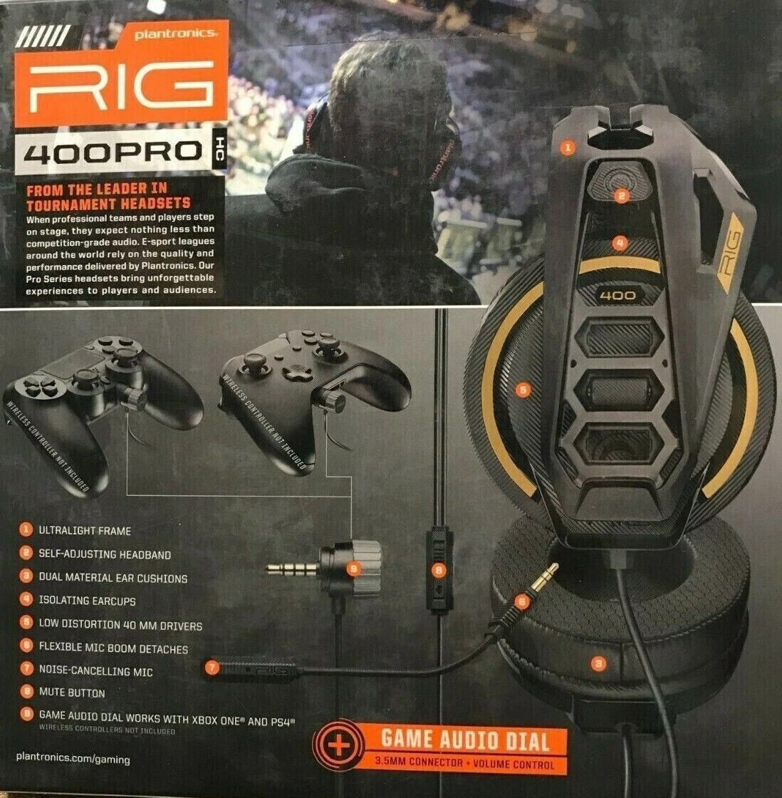 Plantronics RIG 400 HC Pro Wired Gaming Headset PS4 PS5 24HOUR