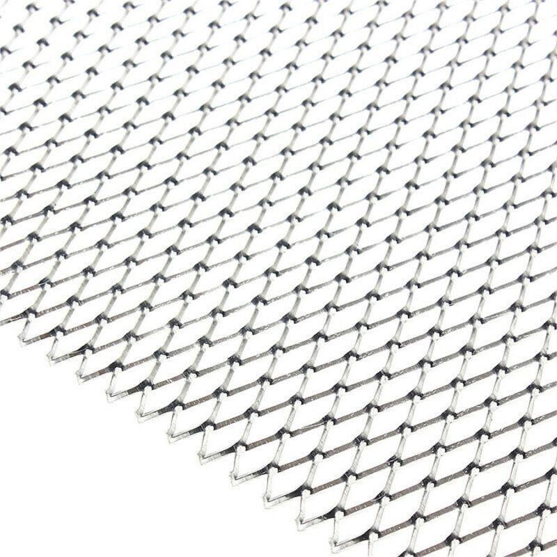 8*16mm Aluminum Silver Mesh Grill Cover Car Bumper Fender Hood Vent