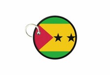 Keychain Flag Sao Tome And Principe Printed Round Badge