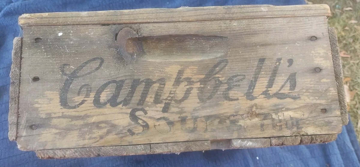 Vintage Campbell Soup Company Wood Crate Box 7002 | eBay
