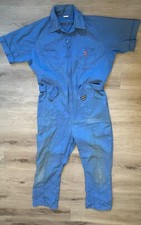 VTG '80's "Tom Cat" Nine Lives Coveralls Blue Elastic Waist Lightweight L Tall