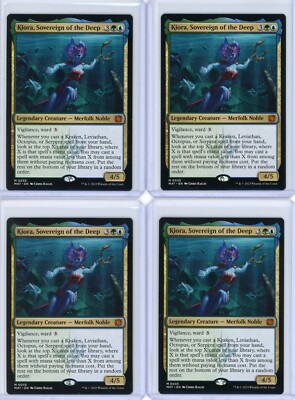 KIORA, SOVEREIGN OF THE DEEP X 4 MTG MOM:The Aftermath MYTHIC RARE  0035