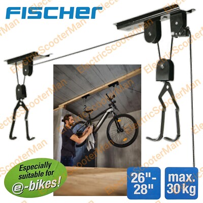 Fischer Fahrradlift Plus Fahrrad Celling Rach 26'' bis 28'' bis 30kg E-Bikes