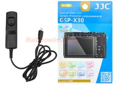 JJC GSP-X30 9H Tempered Glass LCD Protector MA-R Remote for Fujifilm X30