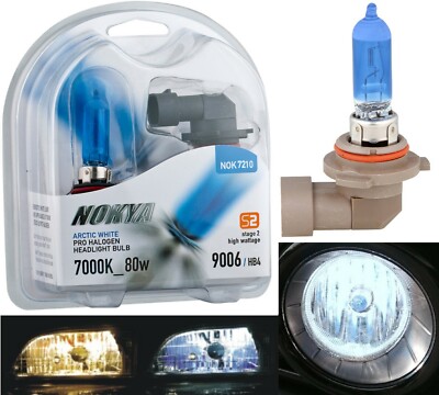 Nokya 7000K White 9006 HB4 Nok7210 80W Two Bulbs Fog Light Lamp Replacement Fit
