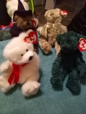 Lot Of 4 Attic Treasures Beanie Babies Red Ear Tags And Brown Tush Tags 1993...