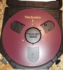 MINT RED TECHNICS EMPTY 1/4" 10.5" TAKE UP METAL REEL TO REEL 3M ATR VERSION 1