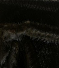 Super Luxury Faux Fur Fabric Material DK BROWN CHEVRON