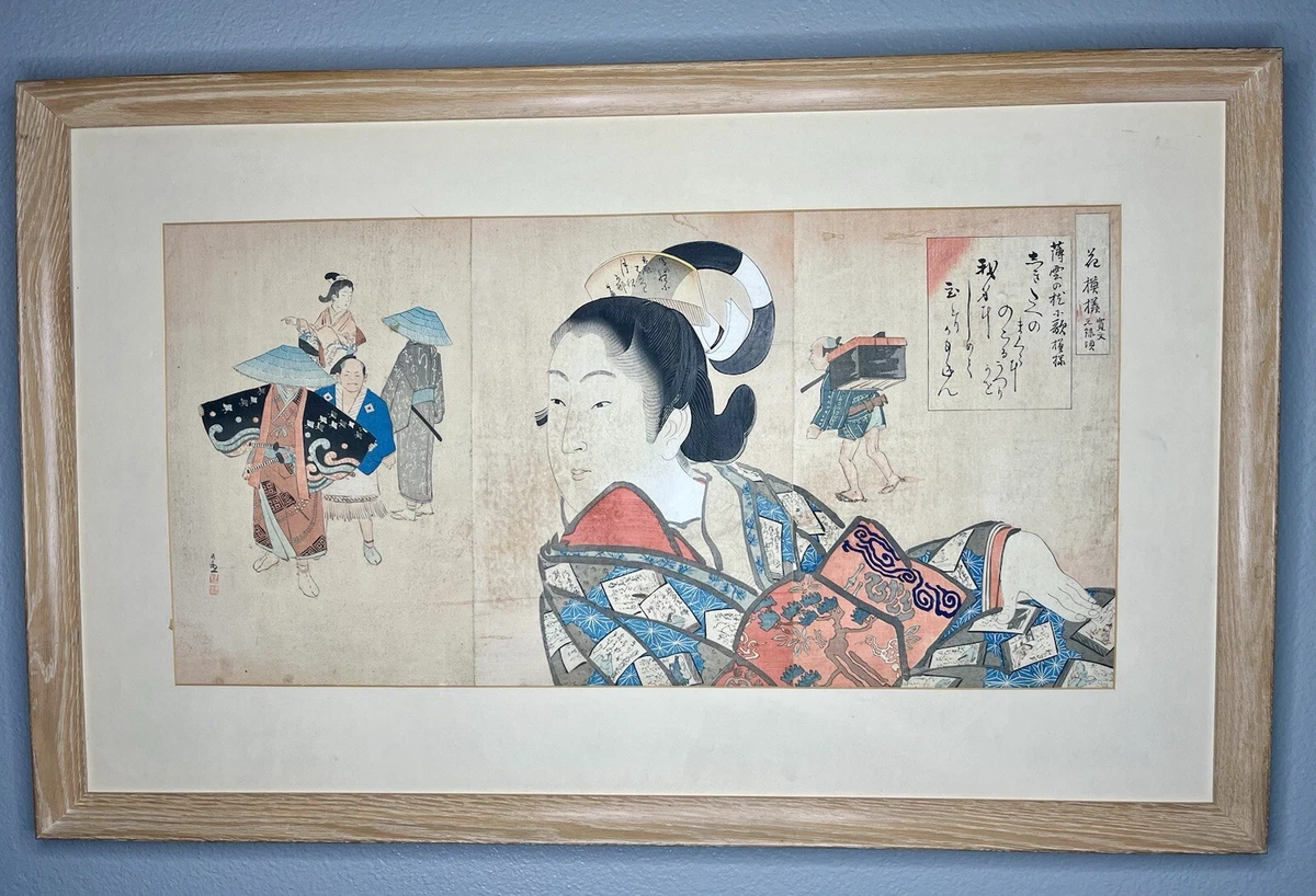 日本三联古董日本版画| eBay