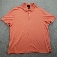 Calvin Klein Shirt Mens XL Peach Striped Polo Golf Short Sleeve Classiccore CK