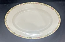Mavaleix Granger Limoges Old Abbey 16" Oval Platter Strawbridge Clothier 1920's