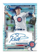 Riley Thompson AUTOGRAPH /499 Refractor Chicago Cubs 2021 Bowman Chrome AUTO
