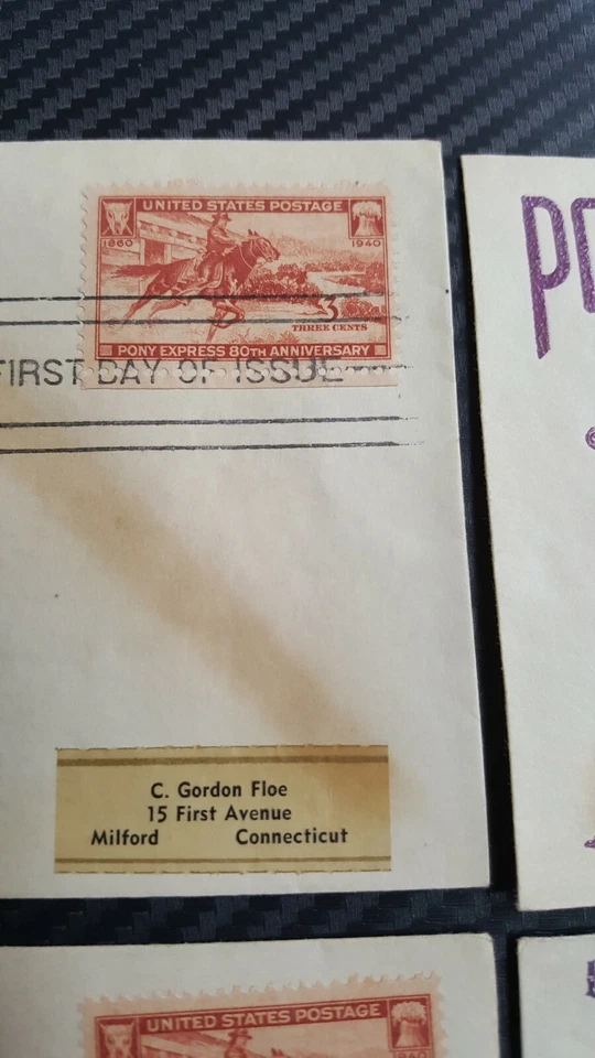 4 Lot: US Stamps 1940 First Day Of Issue 80th Anniversary of The Pony Express - Image 3 of 4