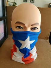 Puerto Rico flag tube bandanna Neck Gaiter polaina cuello Bandera Boricua