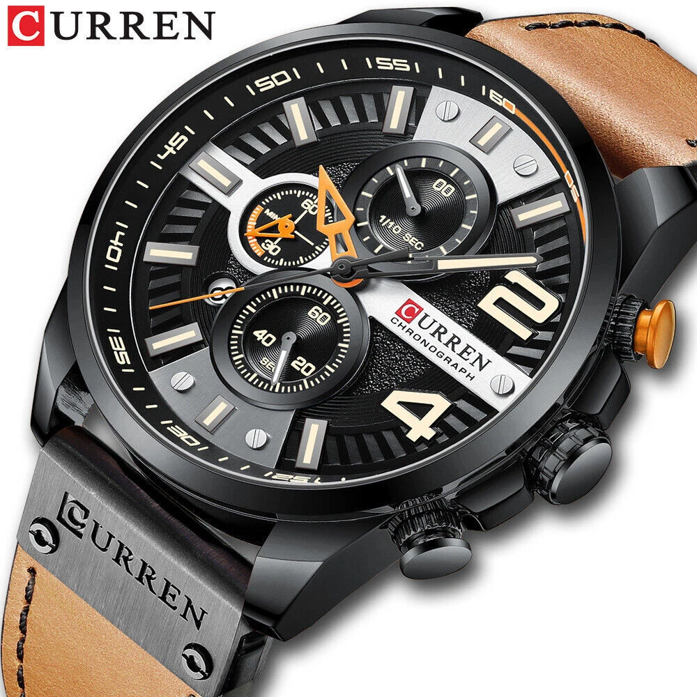 Premium Wristwatch Chronograph Waterproof Calendar Date Analog Men's Watch
