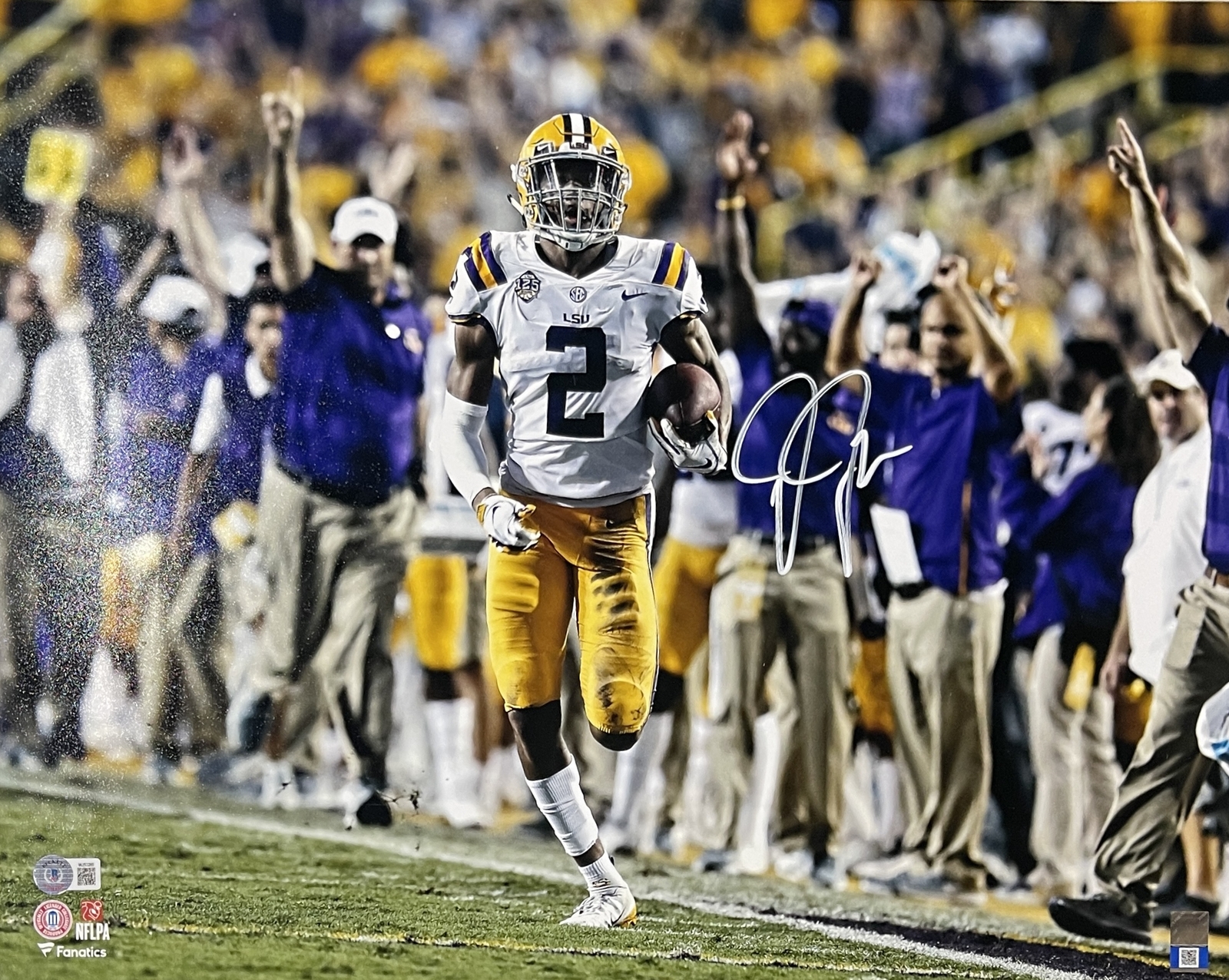 Justin Jefferson Autographed Signed Minnesota Vikings / LSU Tigers 16x20 Photo Beckett 40966 